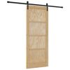 vidaXL Slīdo&scaron;ās durvis Dabiska 83 x 202 cm Priedes masīvkoks