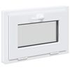 vidaXL Pagraba logs RISOR 60 x 40 cm PVC un stikls Balts