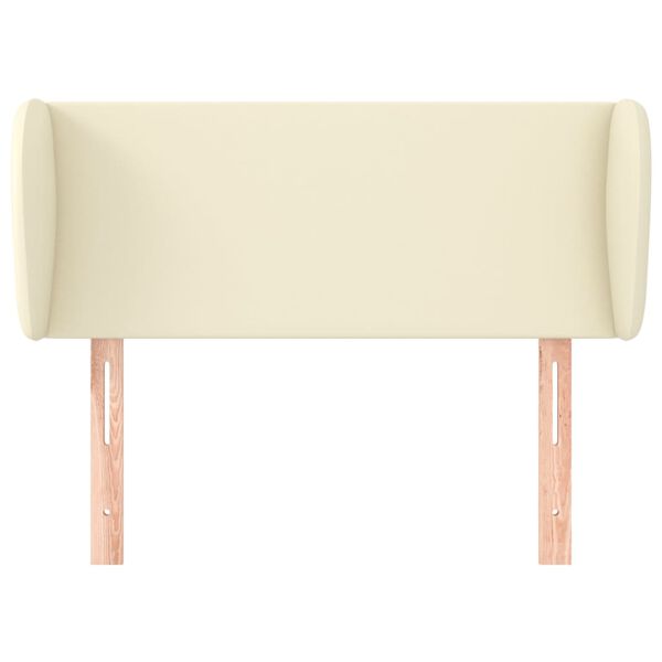 vidaXL galvgalis ar malām, 93x23x78/88 cm, krēmkrāsas mākslīgā āda