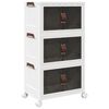 vidaXL Glabā&scaron;anas kaste ar riteņiem 3 līmeņu, 28 L, 48,5x29,5x86 cm