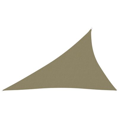vidaXL saulessargs, 3x4x5 m, trijstūra forma, bēšs oksforda audums