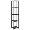 vidaXL plaukts, melns, 30x30x150 cm, PE rotangpalma