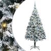 vidaXL Mākslīgā Ziemassvētku eglīte su 300 LED ar statīvu Balts 210 cm
