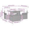 vidaXL Dārza dīvānu komplekts 5 pcs Gai&scaron;i pelēks Poliūtu rotangpalma