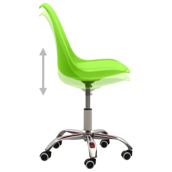 vidaXL virtuves krēsli, 6 gab., zaļa mākslīgā āda