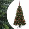 vidaXL Mākslīgā Ziemassvētku eglīte ar rotājumiem 120 cm 150 LED