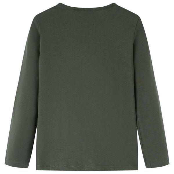 Bērnu krekls ar garām piedurknēm, haki, 116