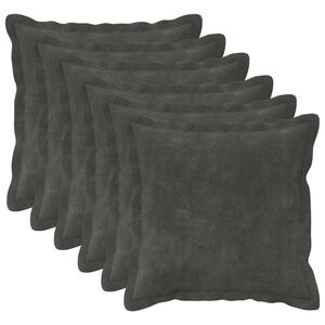 vidaXL Spilvenu pārvalks 6 gab. HOUTEN Antracīta 30 x 30 cm