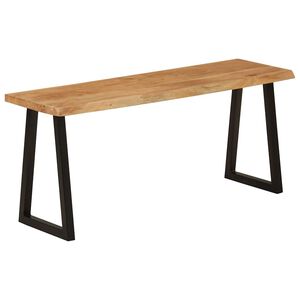 vidaXL sols, dabīgas formas malas, 105 cm, akācijas masīvkoks