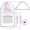 vidaXL kempinga telts 4 personām, kupola forma, ūdensnecaurlaidīga