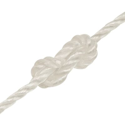 vidaXL darba virve, balta, 3 mm, 50 m, polipropilēns