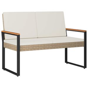 vidaXL Āra sols 2 -Seater 107 x 61 x 80 cm poliratāns Taisnstūra