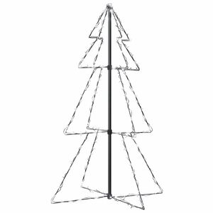 vidaXL Ziemassvētku egle, 160 LED, telpām un āra teritorijai, 78x120cm