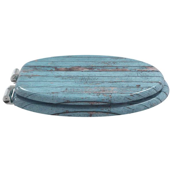 vidaXL Tualetes sēdeklis Zila 44 x 38 cm MDF plāksne