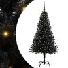 vidaXL Ziemassvētku eglīte Melna 150 cm PVC