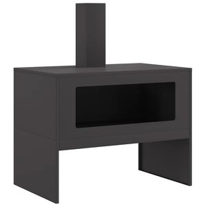 vidaXL Uguns bedre Melna 80 x 50 x 96 cm Auksti velmēta tērauds