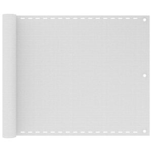 vidaXL balkona aizslietnis, 75x400 cm, balts HDPE