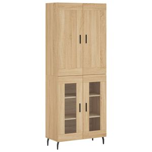 vidaXL augstais skapis, ozolkoka, 69,5x34x180 cm, inženierijas koks