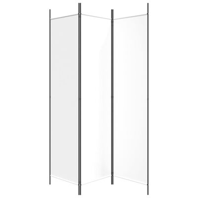 vidaXL 3-paneļu istabas aizslietnis, 150x200 cm, balts audums