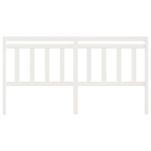 vidaXL gultas galvgalis, balts, 186x4x100 cm, priedes masīvkoks