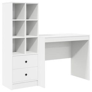 vidaXL Galds Balts 135,5 x 50 x 127 cm 2 gab.