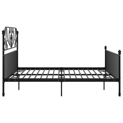 vidaXL gultas rāmis, melns metāls, 180x200 cm