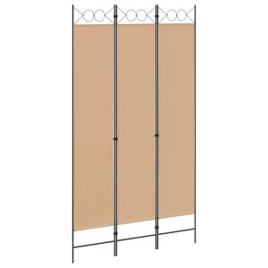 vidaXL 3-paneļu istabas dalītājs Bē&scaron;a 120 x 220 cm Audums