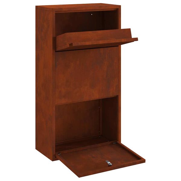 vidaXL Paku nodo&scaron;anas kaste Rūsa 44 x 22 x 82 cm Novecināts tērauds