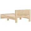 vidaXL gultas rāmis ar galvgali, ozola, 100x200 cm, inženierijas koks