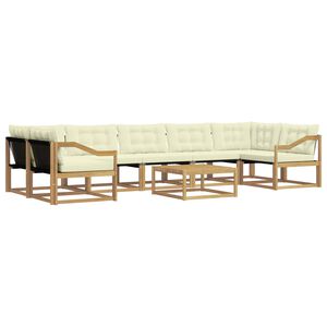 vidaXL Āra dīvānu komplekts 8 pcs Balta un krēmkrāsas 79 x 79 x 37 cm