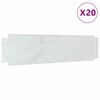 vidaXL Zāliena apmales 20 pcs Sudraba 100 x 25 x 0,07 cm