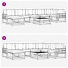 vidaXL Āra dīvānu komplekts ar spilvenu 8 pcs Dabisks un krējuma