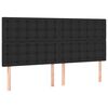 vidaXL galvgalis, melns, 160x5x118/128 cm, mākslīgā āda