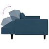vidaXL 2-vietīga dīvāngulta ar diviem spilveniem, zils samts
