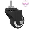 vidaXL Griezējspēļu ritenis 12 gab. Melna 40,4 x 40,4 x 19,7 mm