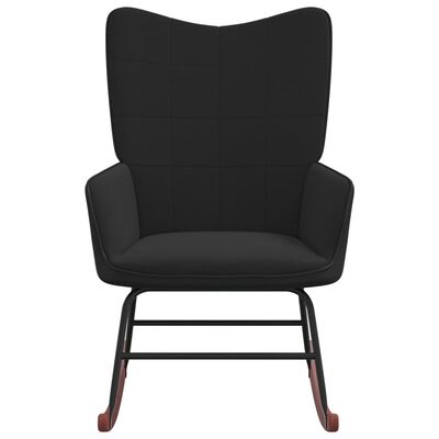 vidaXL šūpuļkrēsls, melns, samts un PVC