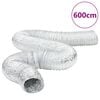 vidaXL ventilācijas kanāls, alumīnijs, 6 m, &Oslash;15 cm