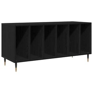vidaXL Pla&scaron;u skapis Melns ozolkoks 100 x 38 x 48 cm Inženierijas koks
