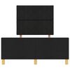 vidaXL Gultas rāmis ar galvas klāju Melna 120 x 200 cm audums