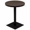 vidaXL bistro galds, 60x75cm, apaļ&scaron;, MDF, tērauds, tum&scaron;pelēks