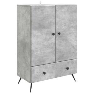 vidaXL Puse Betona pelēks 66 x 34,5 x 95 cm Inženierijas koks
