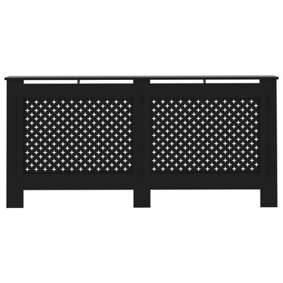 vidaXL radiatora pārsegs, melns, 172x19x81,5 cm, MDF