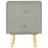 vidaXL naktsskapīši, 2 gb., 40x30x50 cm, pelēki, priedes masīvkoks