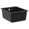 vidaXL Izlietne Melna 370 x 460 mm 80% Kvarts un 20% Sveķi