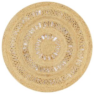 vidaXL pīts paklājs, 90 cm, džuta, roku darbs