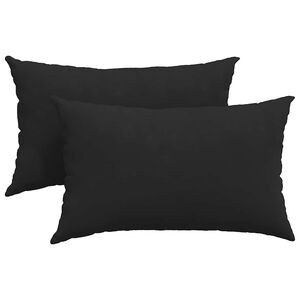 vidaXL Dīvāna spilveni 2 gab. audums Melna 50 x 30 cm