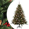 vidaXL Mākslīgā Ziemassvētku egle ar bumbiņu 210 cm 300 LED