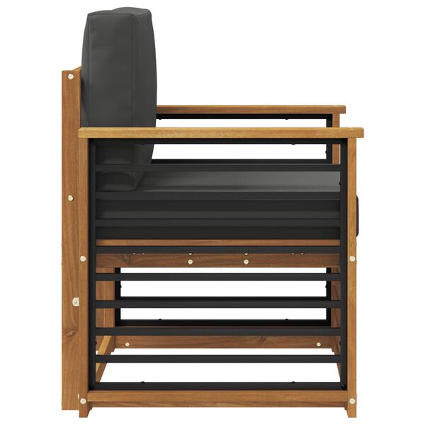 vidaXL Āra dīvānu komplekts ar spilvenu Dabiska 71 x 63 x 73 cm