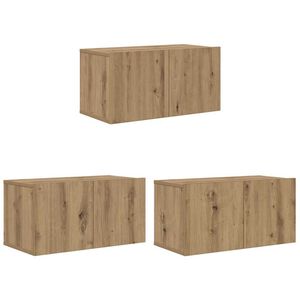 vidaXL TV skapīšu komplekts 3 pcs Brūna 60 x 30 x 30 cm