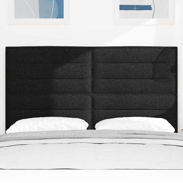 vidaXL Galvgalis Cits ar galvas klāju Melna 140 cm audums